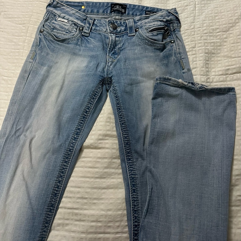 Vintage barely boot sexy blue jeans
